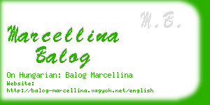 marcellina balog business card